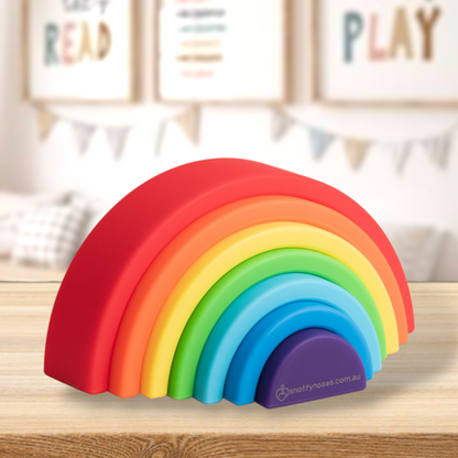 Silicone Rainbow Stacker Toy