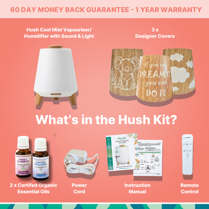 Hush Vaporiser Kit with 2 Essential Oils