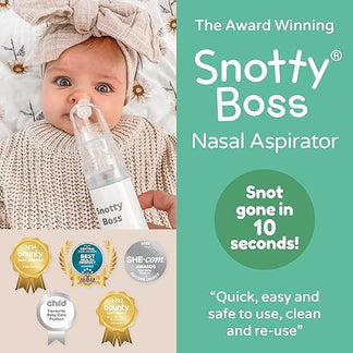 Snotty Boss Nasal Aspirator - The ultimate baby motorised washable snot ...
