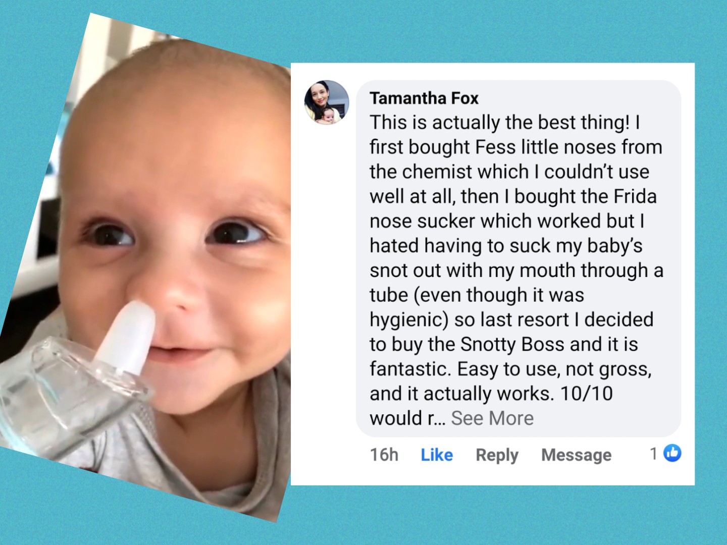 Snotty Boss snot sucker, clear baby's nose in seconds, help baby breathe easier