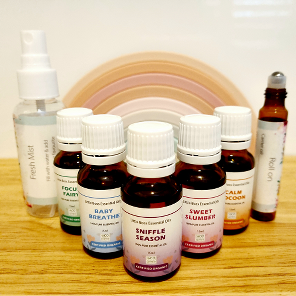 Certified organic essential oils to support good health and good sleep. 