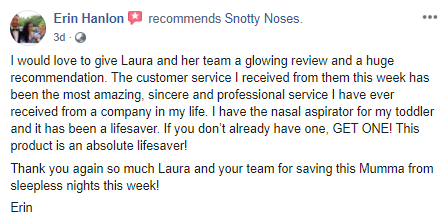 Customer recommends Snotty Noses